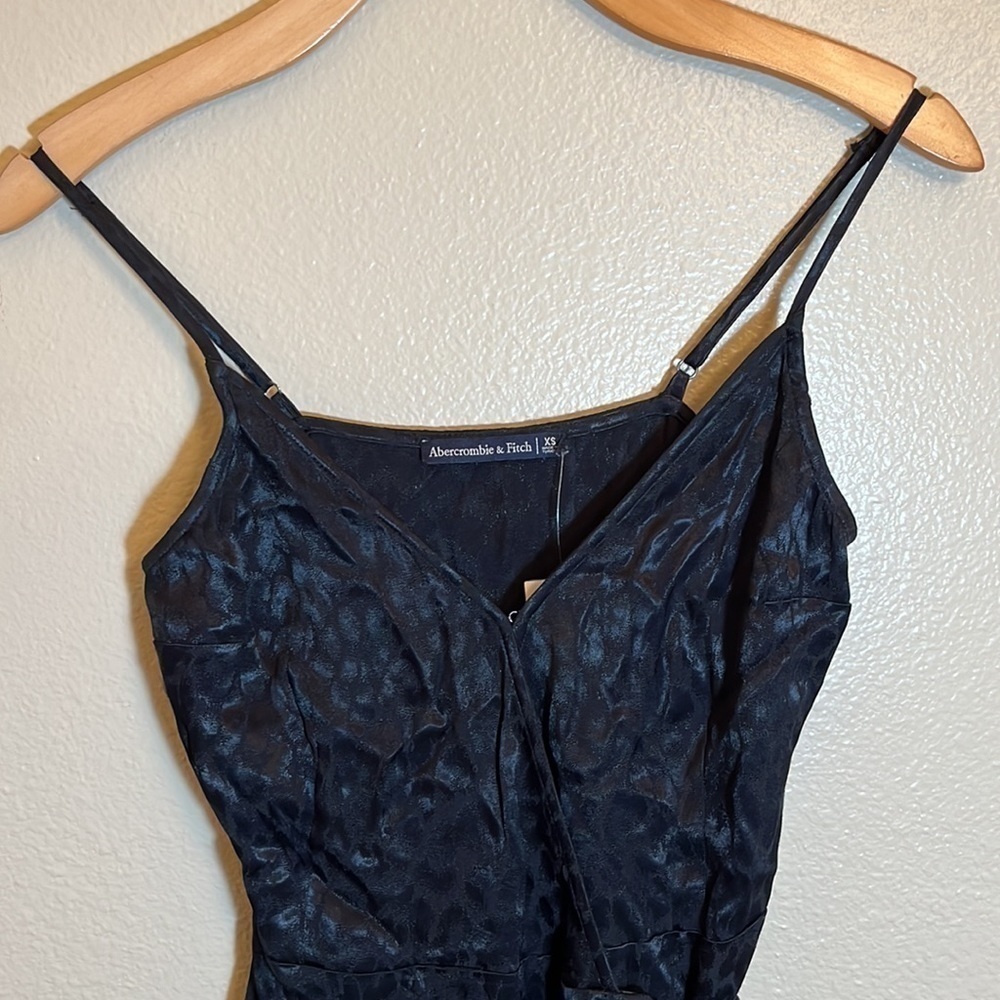 Nwt Abercrombie & Fitch Black Wrap Dress - Picture 3 of 15